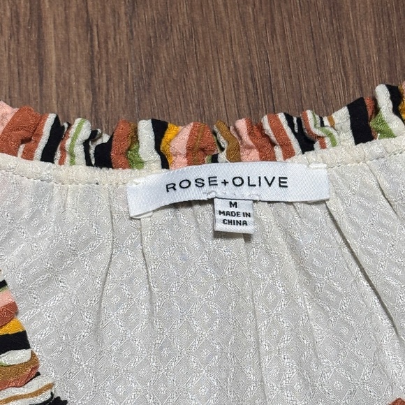 Rose & Olive Ruffled Multicolor Blouse - Picture 2 of 5